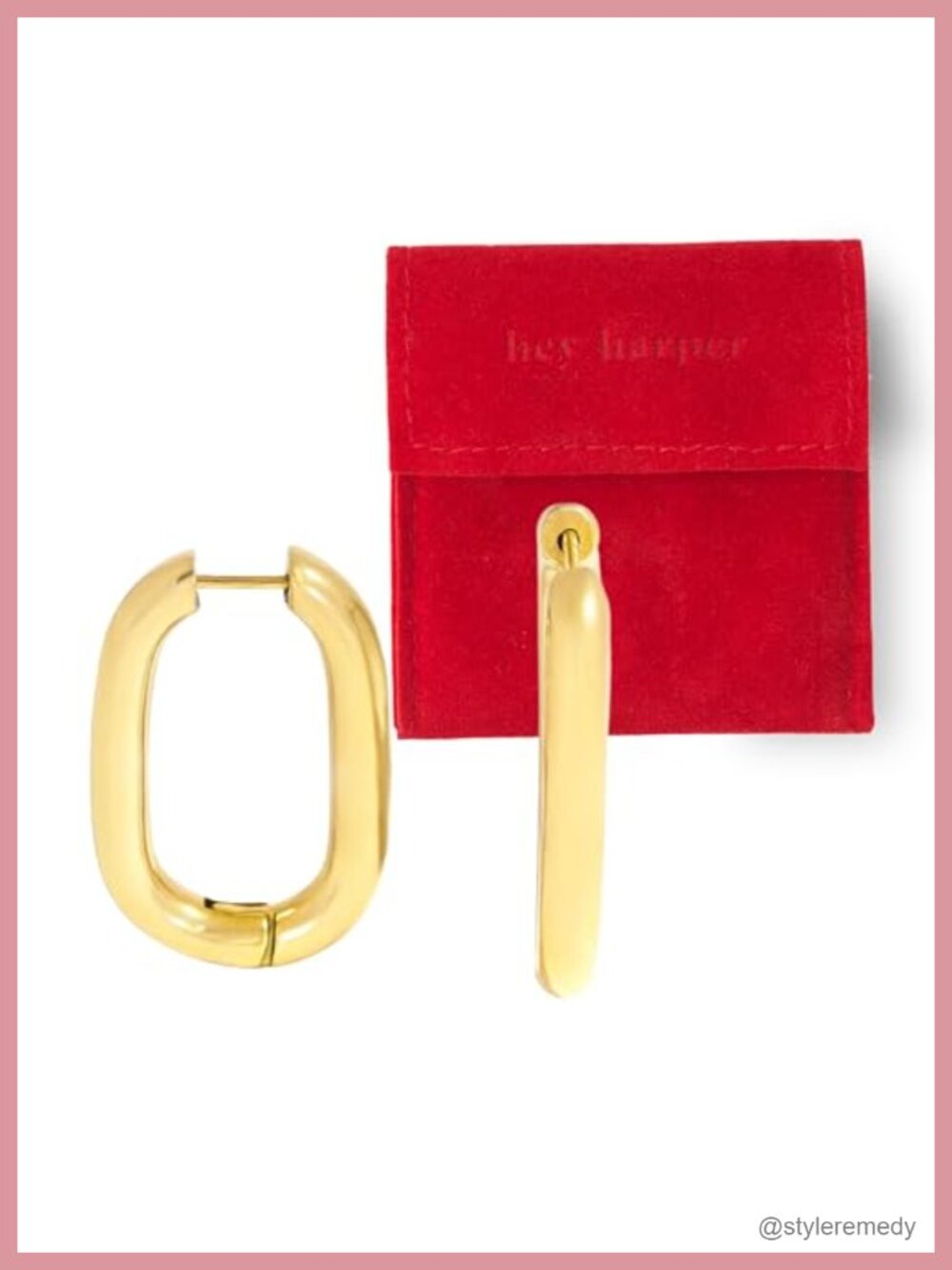 Waterproof Stainless Steel Hoop Earrings Lightweight 14K PVD Coated